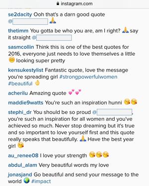 REAL comments on Instagram